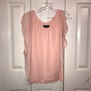 Blush pink flowy blouse
